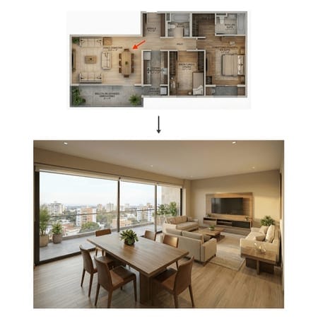 Furniture integration: Adding elements to space